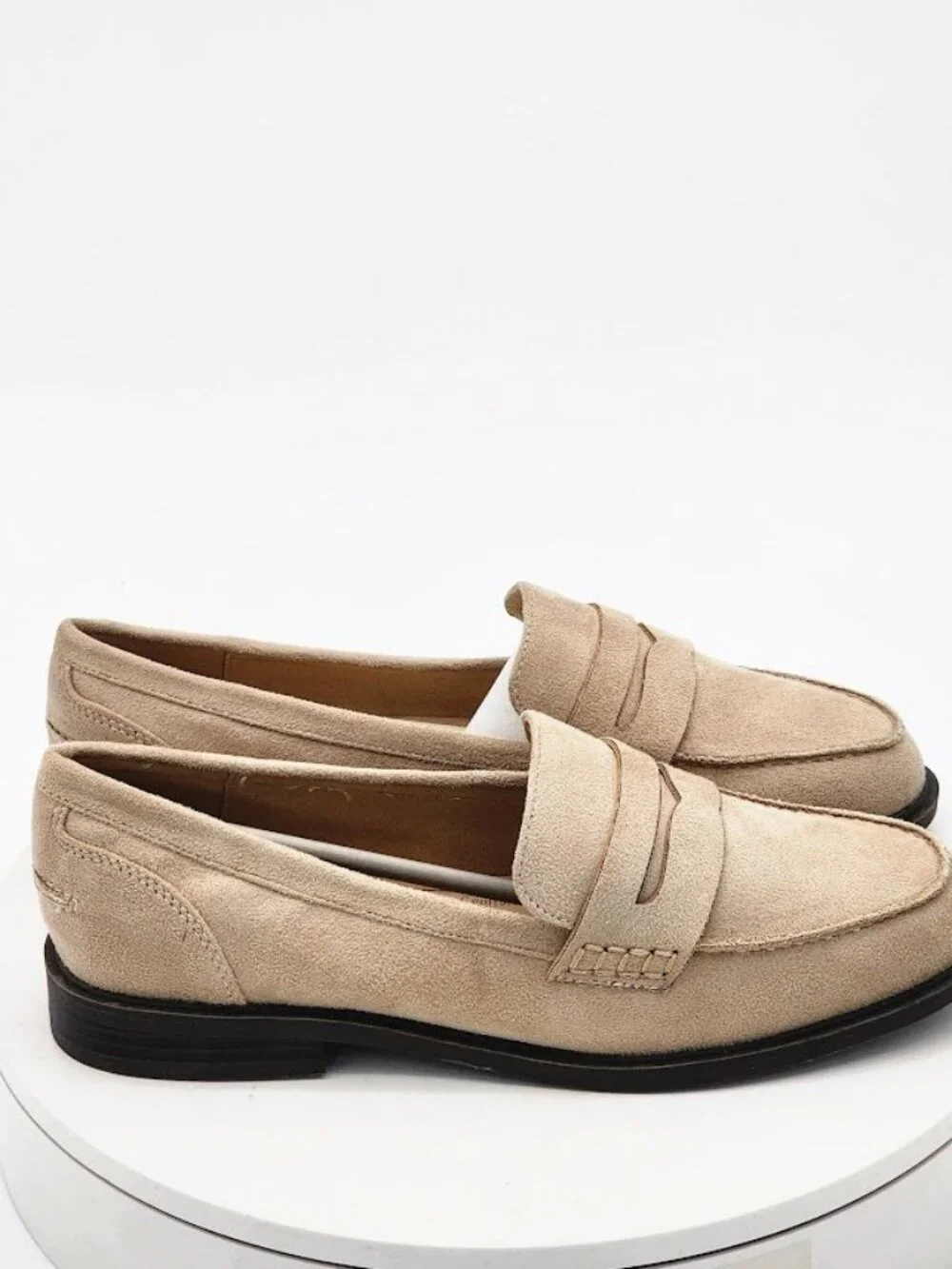 Journee Collection Brooks Taupe Penny Loafers Women’s Size 8.5 Wide WD
